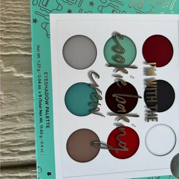 Beauty Bakerie Cookie Baking Crew Eyeshadow Palette - Red, White, Tan - Picture 2 of 4